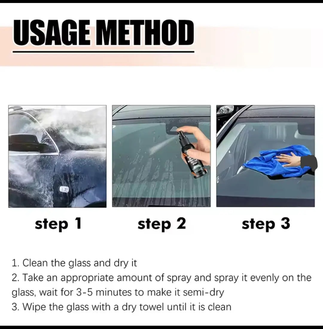 FogFree Drive™ Anti-Fog Hydrophobic Car Glass Spray Fog Free Drive